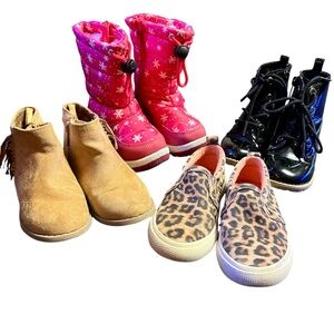 EUC - Toddler Girl Shoe Bundle - 4 pair, Size 7